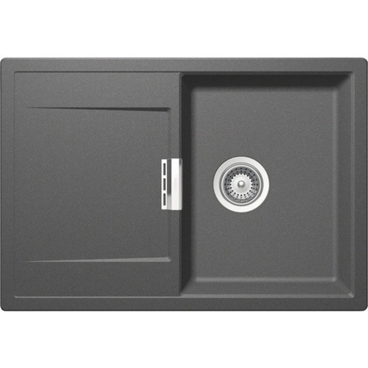 Chiuveta Bucatarie Cu O Cuva Schock Mono D-100s 74x51 Cm, Cu Picurator, Reversibila, Cristadur Stone