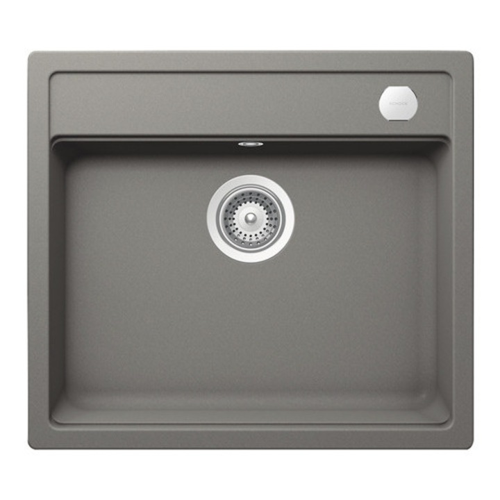 Chiuveta Bucatarie Cu O Cuva Schock Mono N-100 57x51 Cm, Fara Picurator, Cristadur Silverstone