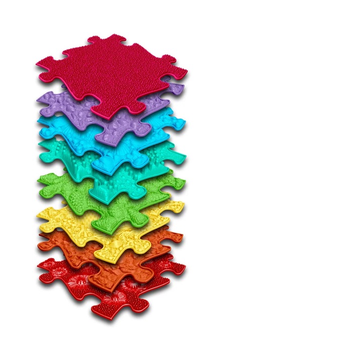 Set de covorase ortopedice, Muffik, 8 buc, multicolor