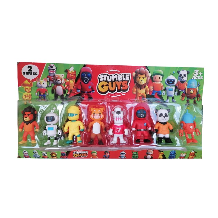 Set 8 Figurine tip Stumble Guys, multicolor, 9 cm