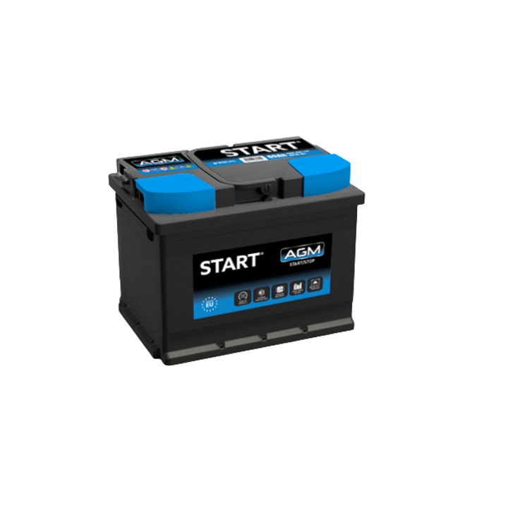 Акумулатор Start, AGM, Start-Stop, 60Ah, 640A, R+