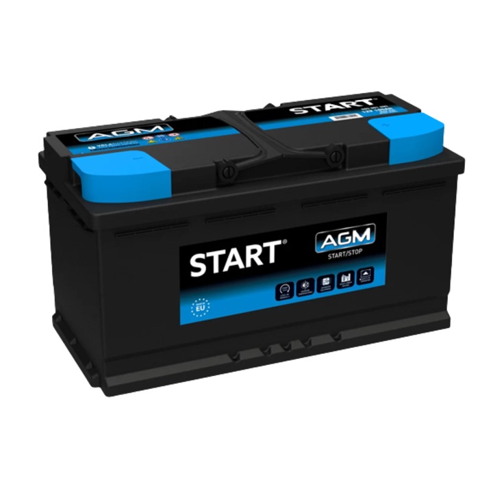 Акумулатор Start, AGM, Start-Stop, 105Ah, 950A, R+
