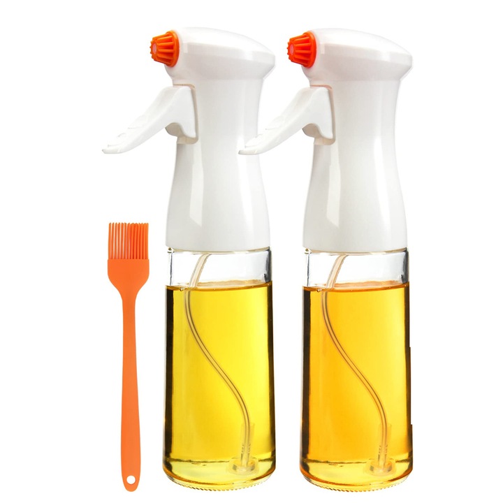 Set de 2 Pulverizator de ulei, OVERTANG, 210 ml, alb/clara