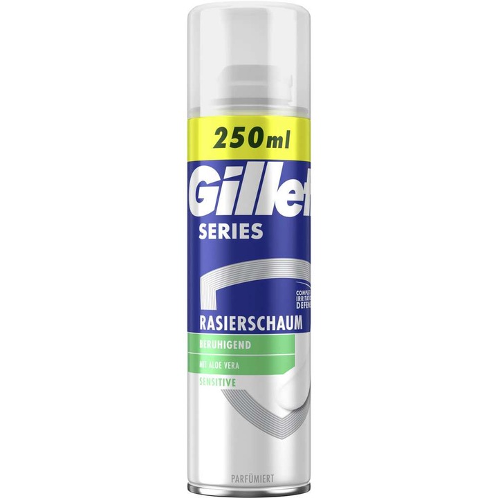 Gillette borotvahab érzékeny bőrre, Aloe Verával és diszkrét illattal, 250 ml
