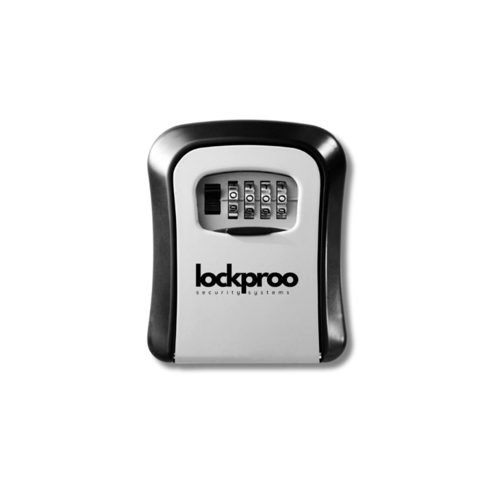Сейф за Ключове с Код, Lockbox, Сив, 12х9х4 cm, Lockproo