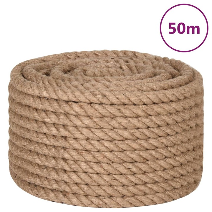 Juta kötél 50 m hosszú vidaXL, 24 mm vastag
