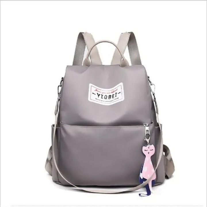 Rucsac dama, Denisse, Buzunar antifurt, Poliester, 32 x 31 x 13 cm, crem