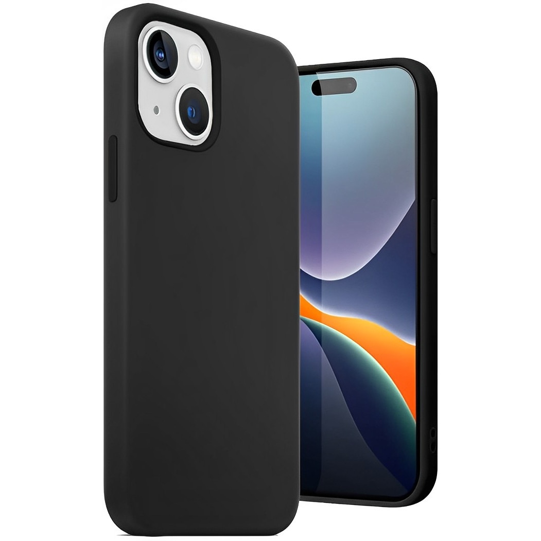 Husa Protectie Silicon pentru iPhone 14, Interior Microfibra, Protectie Camera, Protectie Ecran, Anti Amprente, Anti Socuri, Anti Zgarieturi, Negru