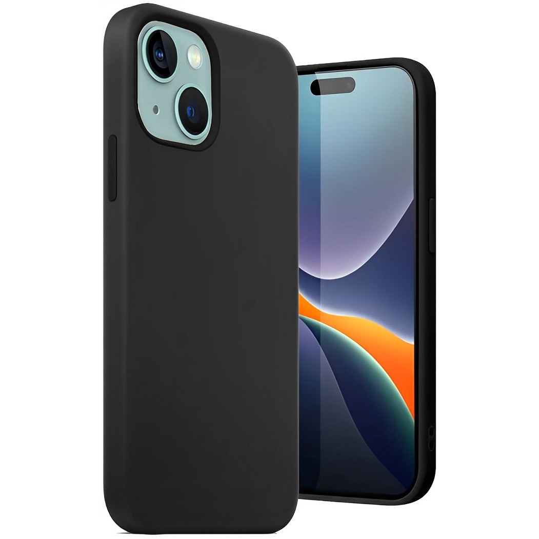 Husa Protectie Silicon pentru iPhone 14, Interior Microfibra, Protectie Camera, Protectie Ecran, Anti Amprente, Anti Socuri, Anti Zgarieturi, Negru