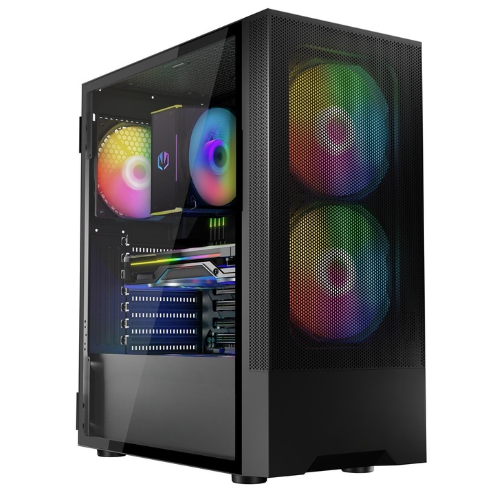 VIST Sistem PRO PC Ryzen 5 5500, Ram 32GB, NVIDIA GeForce RTX 5050, SSD 1TB M.2, WIFI, Windows 11 Pro preinstalat