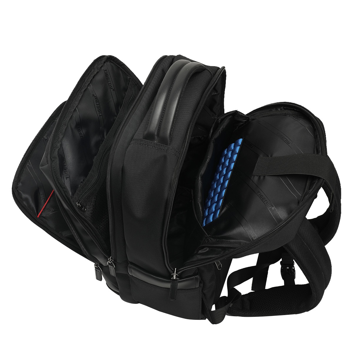 Rucsac laptop 15.6" smart business, impermeabil, cu buzunar laptop antisoc, Tigernu, 43.5x30x21 cm, Negru