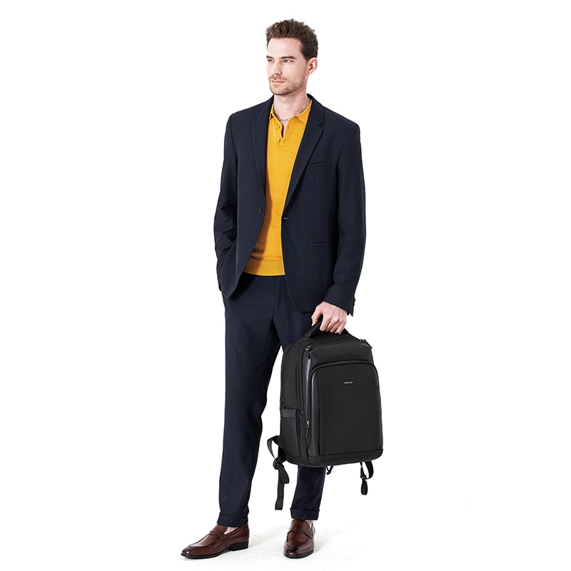 Rucsac laptop 15.6" smart business, impermeabil, cu buzunar laptop antisoc, Tigernu, 43.5x30x21 cm, Negru