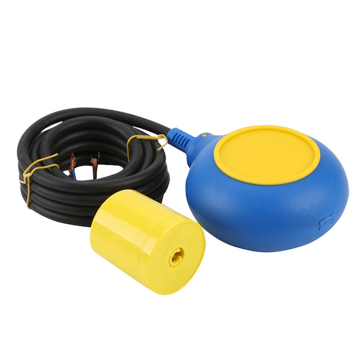Plutitor electric pentru controlul nivelului apei, IP68, 2 Metri, Albastru