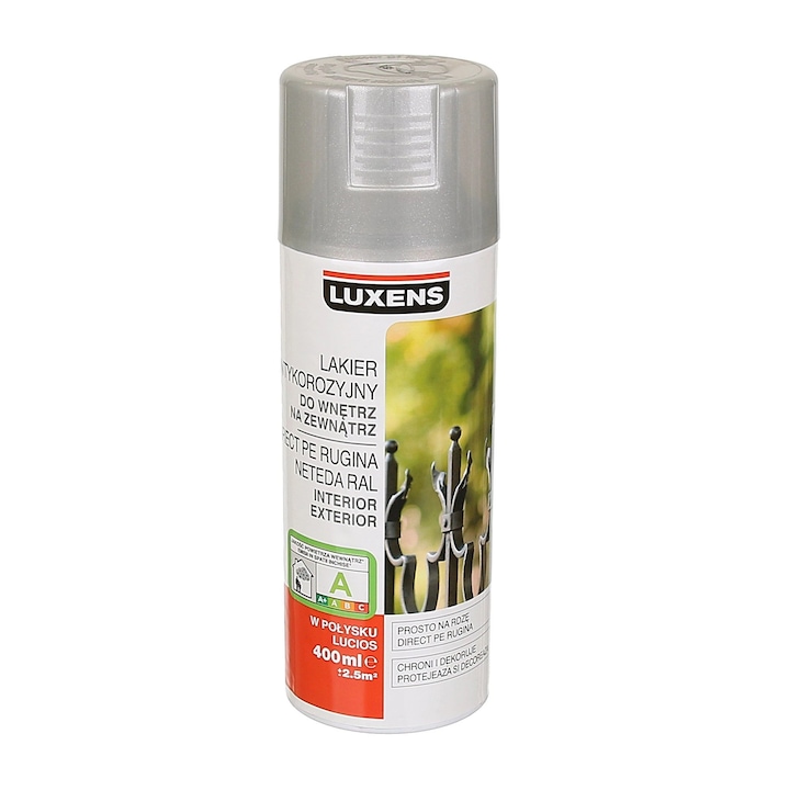 Vopsea Spray lucios Luxens antirugina argintiu 400 ml