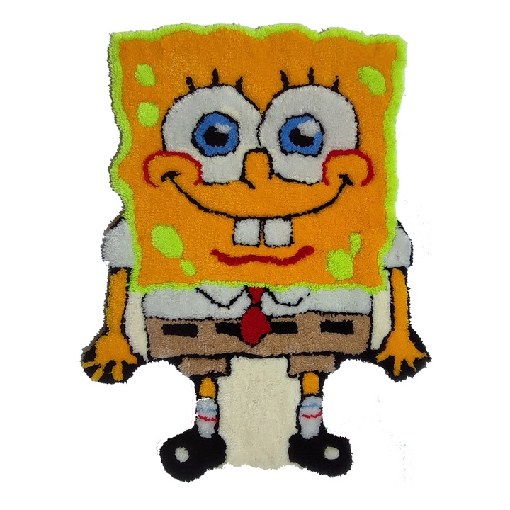 Spongyabob szőnyeg, akril gyapjú, 64x43 cm