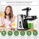 Storcator de Fructe si Legume, Latkon®, Storcator cu Presare la Rece, 2 Viteze Soft/Hard, Display LED, Sita Inox, 150W, Ax Melcat, Recipient Suc 450ml, Sticla Calatorii 500ml, Recipient Pulpa 1000ml, Functie Reverse, Anti-Alunecare, Storcator Citrice, Gri