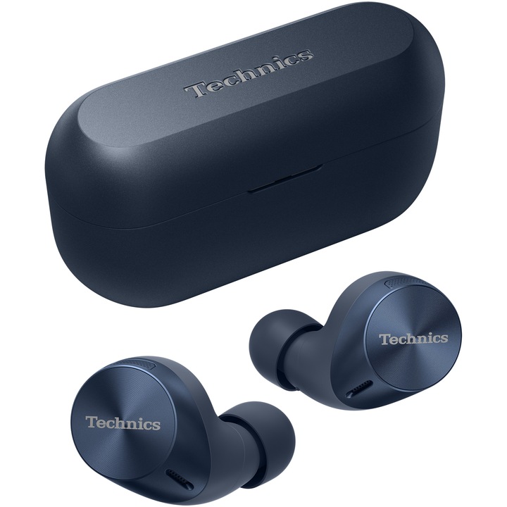 Слушалки In-Ear Technics EAH-AZ60M2EK, True Wireless, Hybrid Noise Cancelling, Multipoint, Alexa built-in, JustMyVoice, Автономия 25 часа, Драйвер 8 мм, Син