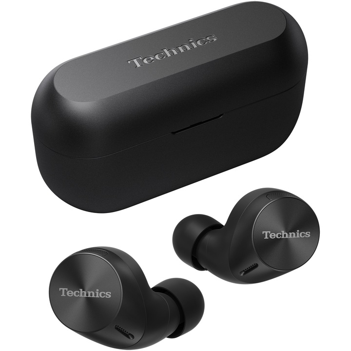 Слушалки In-Ear Technics EAH-AZ60M2EK, True Wireless, Hybrid Noise Cancelling, Multipoint, Alexa built-in, JustMyVoice, Автономия 25 часа, Драйвер 8 мм, Черен