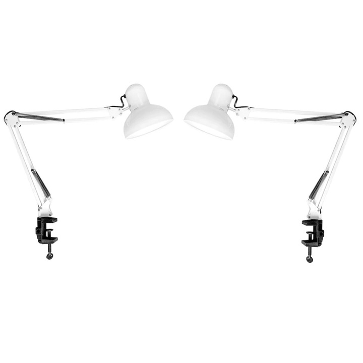 Set 2 buc lampa de masa manichiura, culoare alba, tip E27