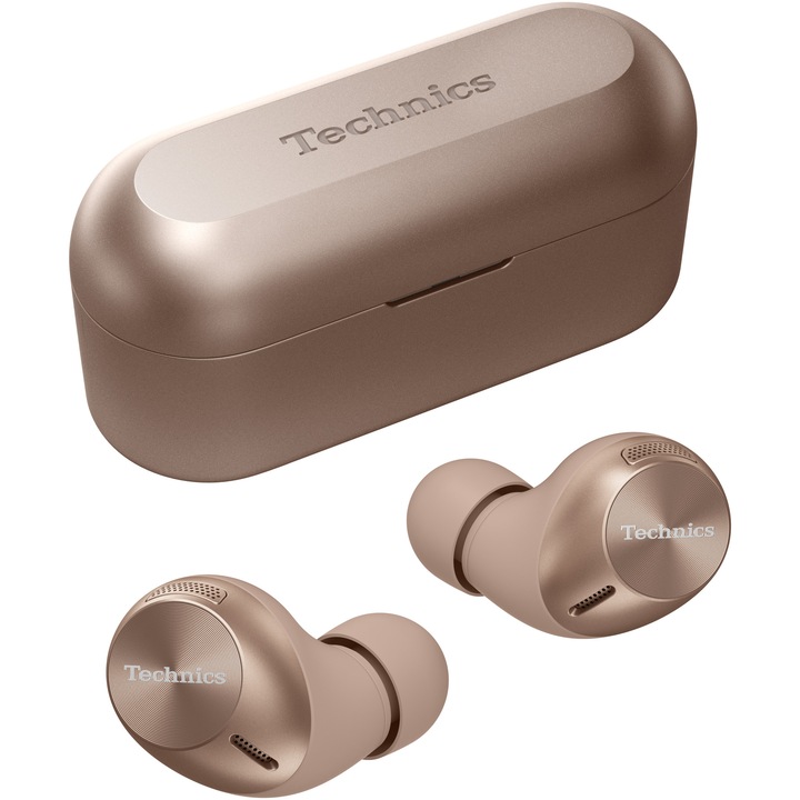 Слушалки In-Ear Technics EAH-AZ40M2EN, True Wireless, Hybrid Noise Cancelling, Multipoint, Alexa built-in, Автономия 24 часа, Розово злато