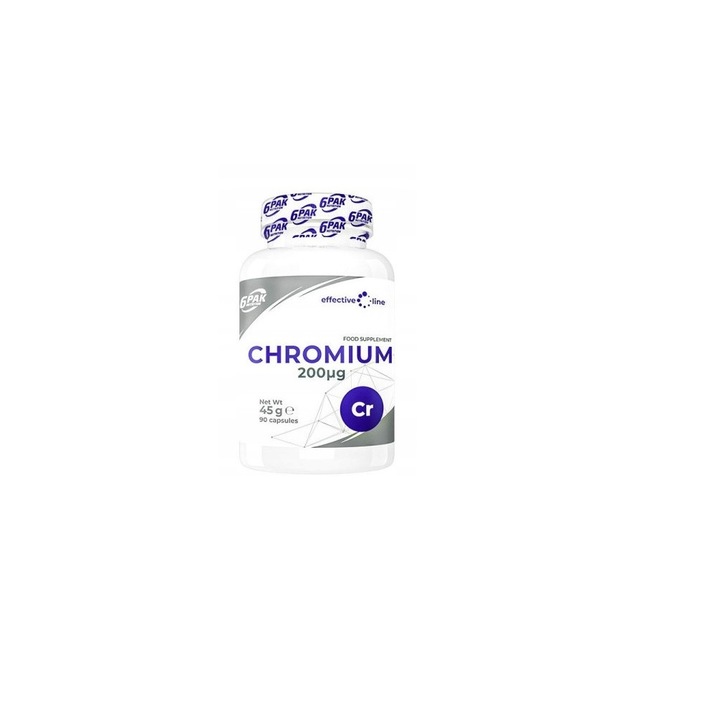 Chromium 200 mcg 90 Capsule, 6 PAK