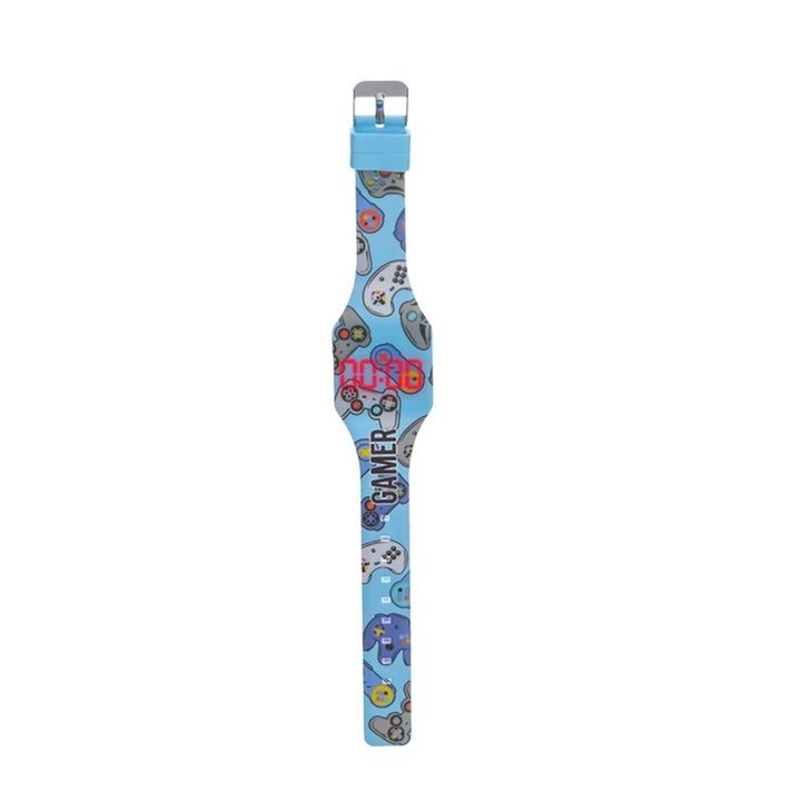 Ceas digital de mana pentru copii, ideal pentru pasionati de jocuri, 22x3 cm
