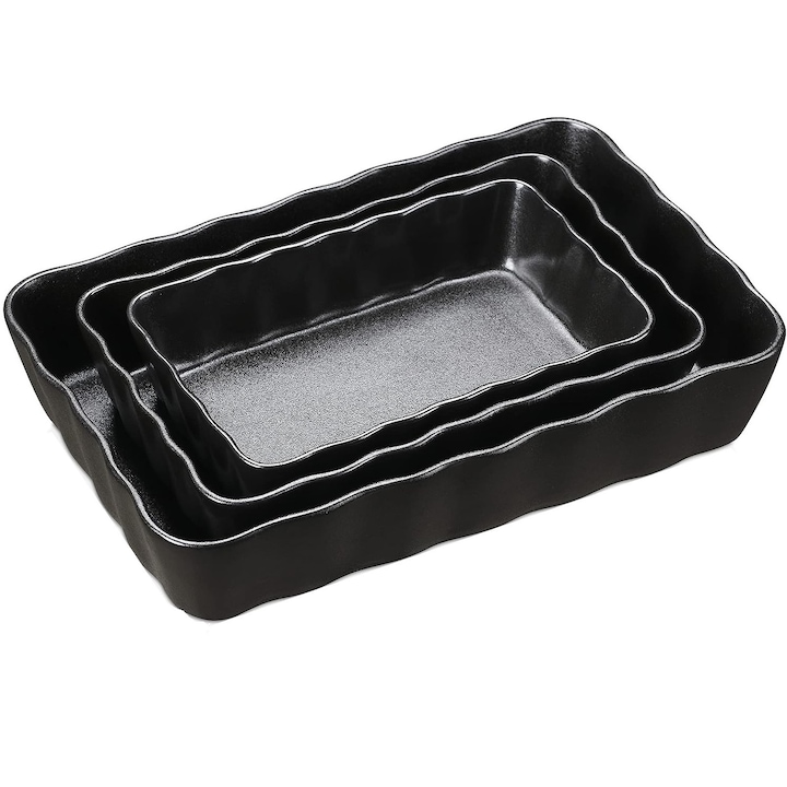 Tavi de copt, 3 buc, 3000 ml, 32x21x6 cm