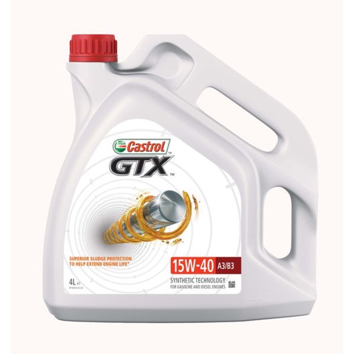 Ulei de motor Castrol GTX 15W40 ACEA A3, B3, B4 4L