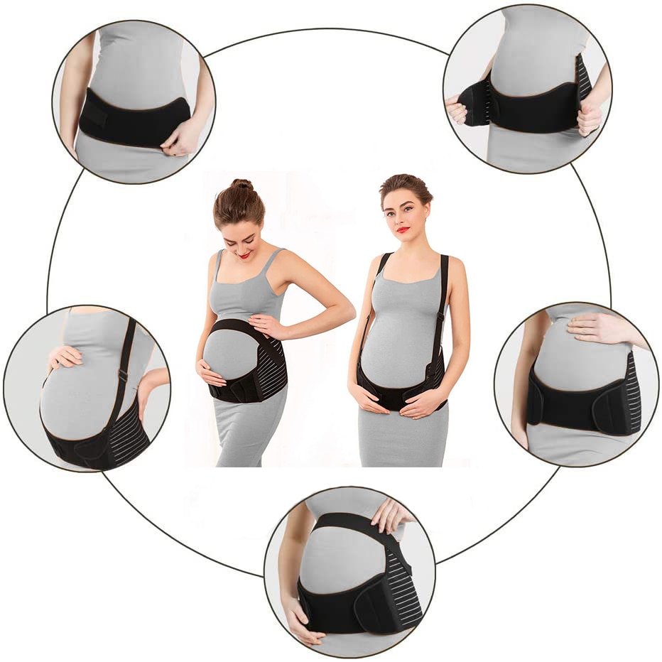 Centura Gravide Ajustabila Neagra Abdominala Elastica, Corset Lombar ...