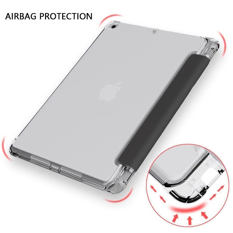 Husa tableta, Lecheng, multifunctionala, stand, suport pencil integrat, Compatibil cu Apple iPad 9 (2021)/ iPad 8 (2020)/ iPad 7 (2019), 10,2", iPad Air 3/ iPad Pro, 10,5", Negru