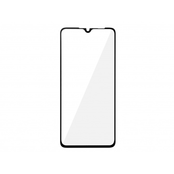 Xiaomi Mi 9 Lite kompatibilis védőfólia, 9H edzett üveg, fekete-átlátszó