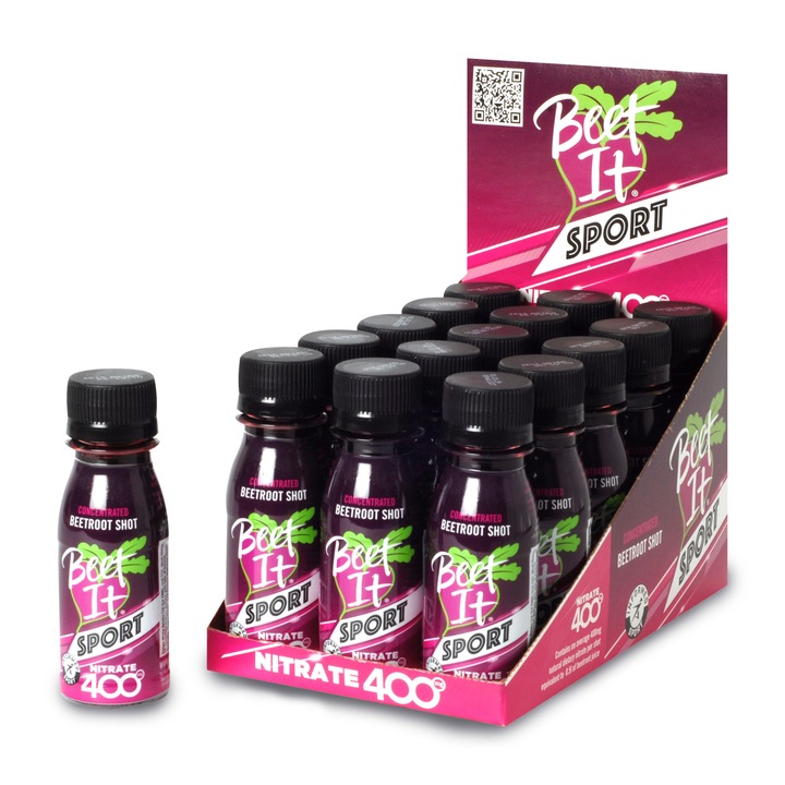 Beet It Sport Nitrate 400 Shot cu nitrati, 1 cutie cu 15 shoturi