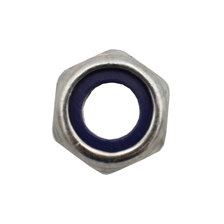 Set 100 bucati piulite hexagonale cu autoblocare DIN 985 inox A4-80, M6