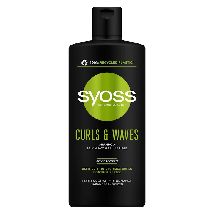 Set 2 x Sampon Syoss Curls & Waves, pentru Par Carliontat / Ondulat, 440 ml