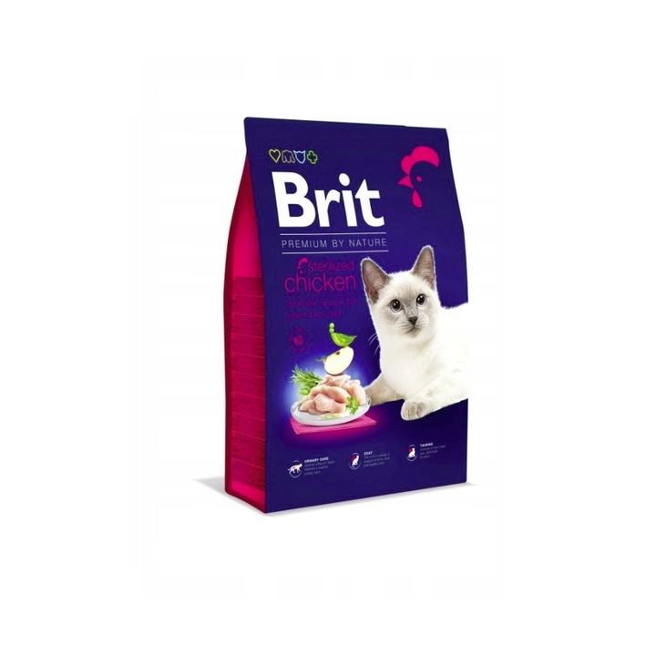 Hrana uscata pentru pisici, Brit, Premium Sterilized, Pui, 300g