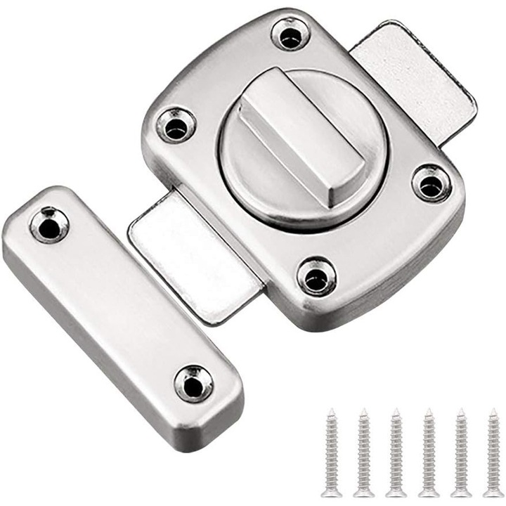 Broasca aplicata pentru usi/ferestre, Aliaj zinc, 47 x 41.8 mm, Argintiu