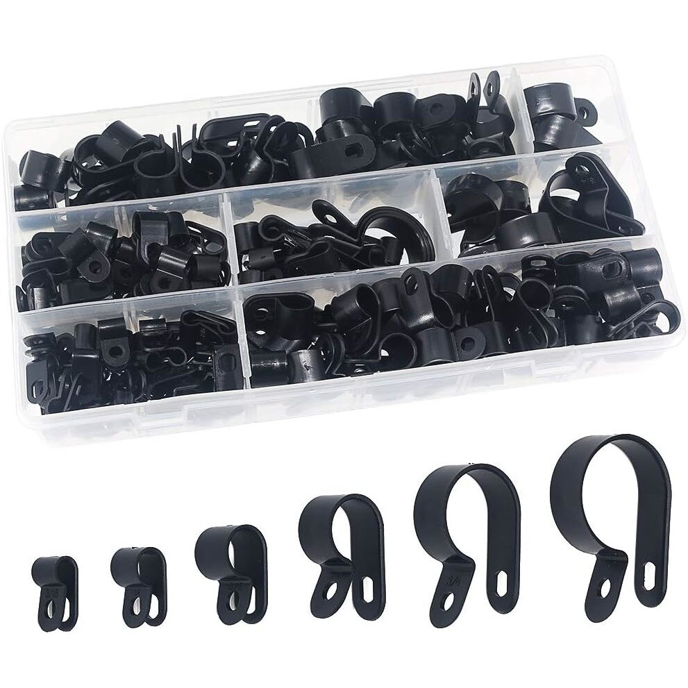 Set 200 cleme pentru cabluri, Nailon, Negru - eMAG.ro