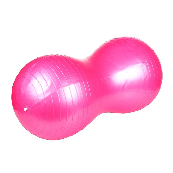 Топка за фитнес Peanut, Merco Peanut Ball 45, размери 80 x 40 см, розова