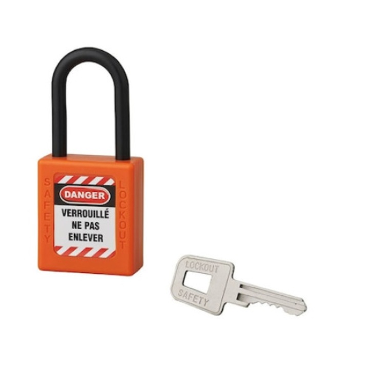 Lacat siguranta industriala, 40 mm, toarta 6x38 mm