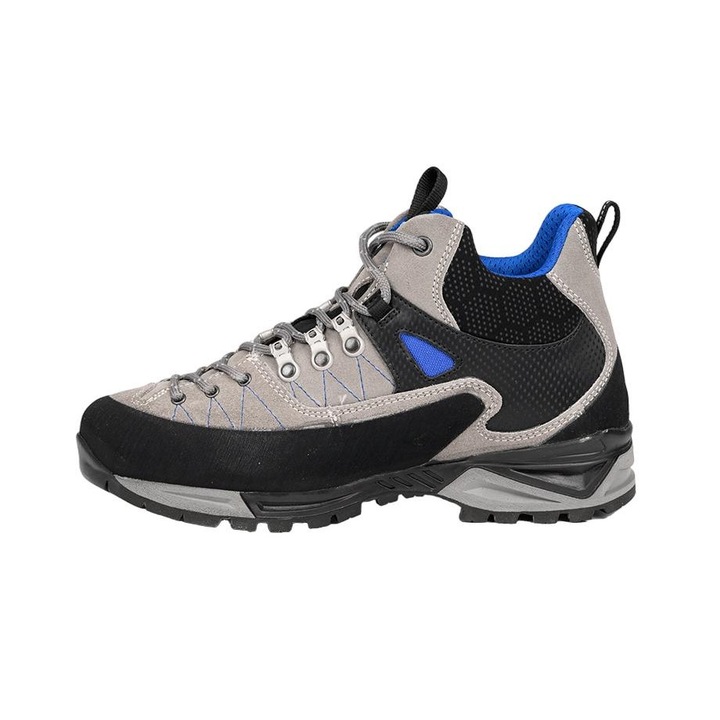 Pantofi de trekking, Alpinus, The Ridge Mid Pro, Piele naturala, Gri deschis, Gri deschis, 40