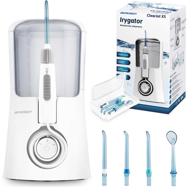 Szájöblítő, Berdsen, 3 üzemmód, 360°-os elforgatás, fehér