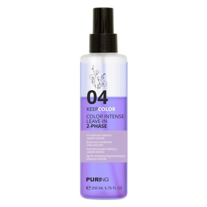 Balsam bifazic pentru par vopsit, Puring, 200 ml