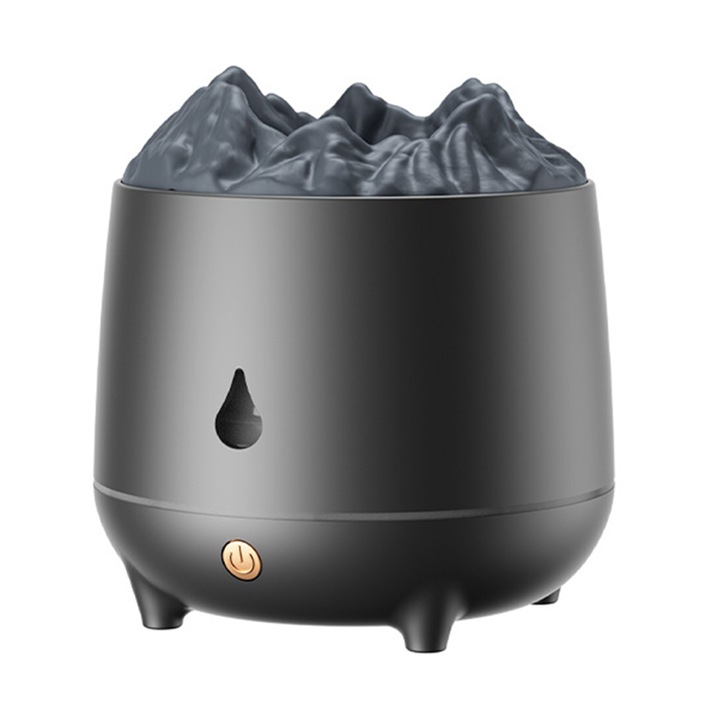 Овлажнител, JeiibrZui, Капацитет 400 ml, Черен