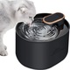 Dispenser apa pentru caini si pisici de tip fantana Fish & Paws ®, ultra-silentioasa, cu sistem de filtrare cu carbune activ si recirculare, hidratare neintrerupta a animalelor de companie, USB, 3L, Negru
