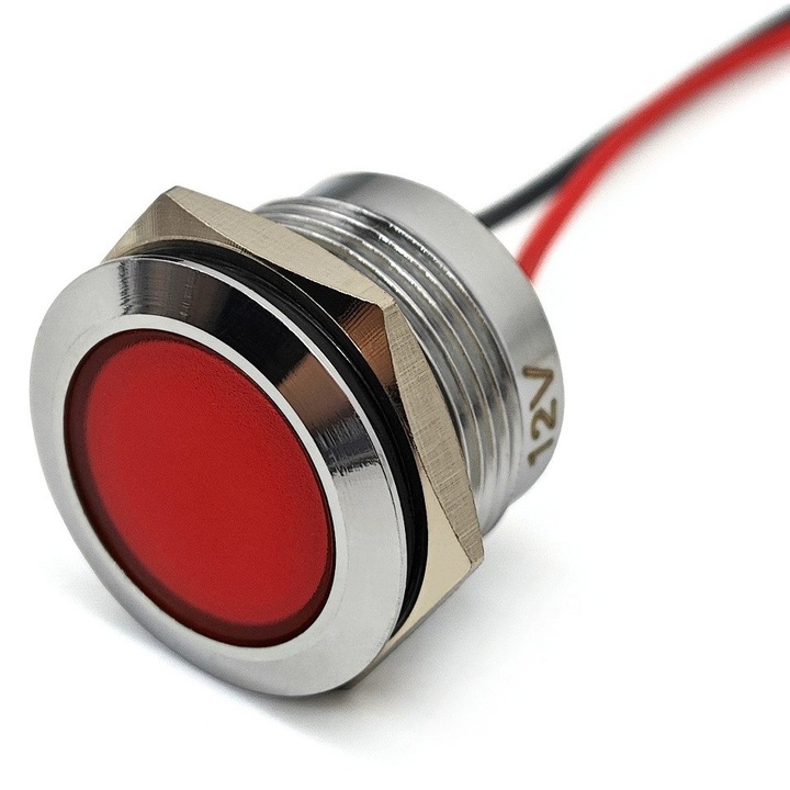 2 db LED műszerfal világítás 22mm színben Piros