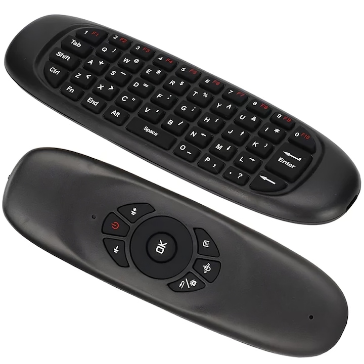 Интелигентно дистанционно управление с безжична клавиатура за Smart TV, QWERTY, Air Mouse, 2,4 GHz