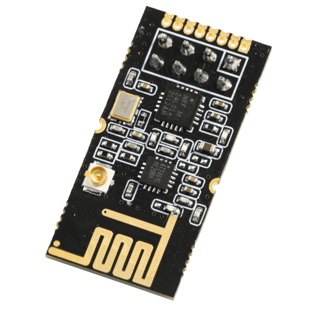 Modul radio nRF24L01+ GT-24, Cu antena PCB si amplificator, Negru - eMAG.ro