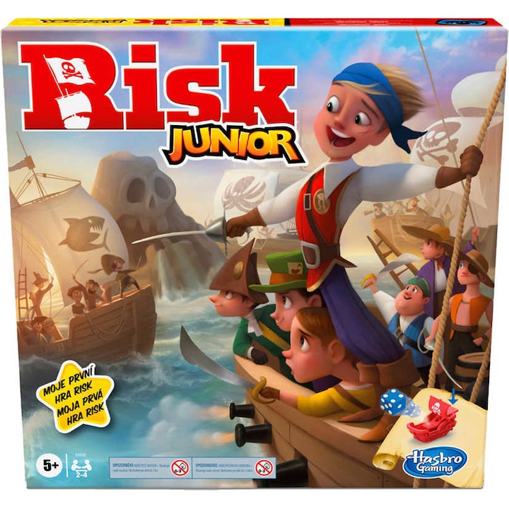 Joc de societate Risk Junior, Hasbro, Carton, 5 ani+, Multicolor
