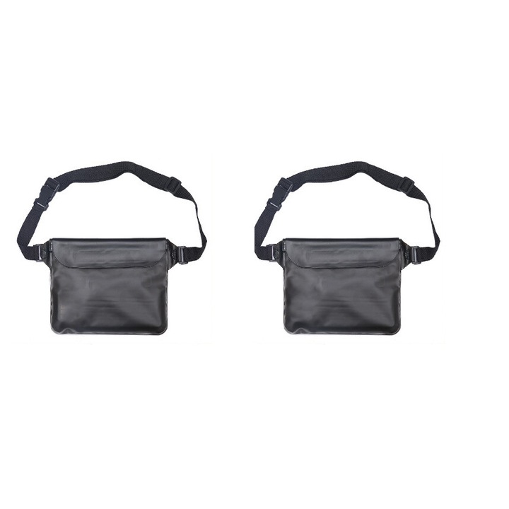 Комплект чанти Vaxiuja, PVC, черен, 2 бр