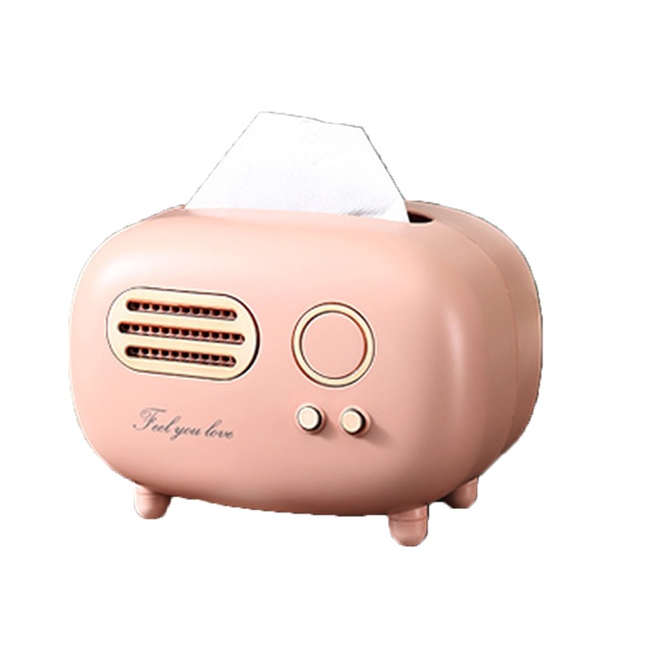 Cutie pentru servetele, Rasina, Roz